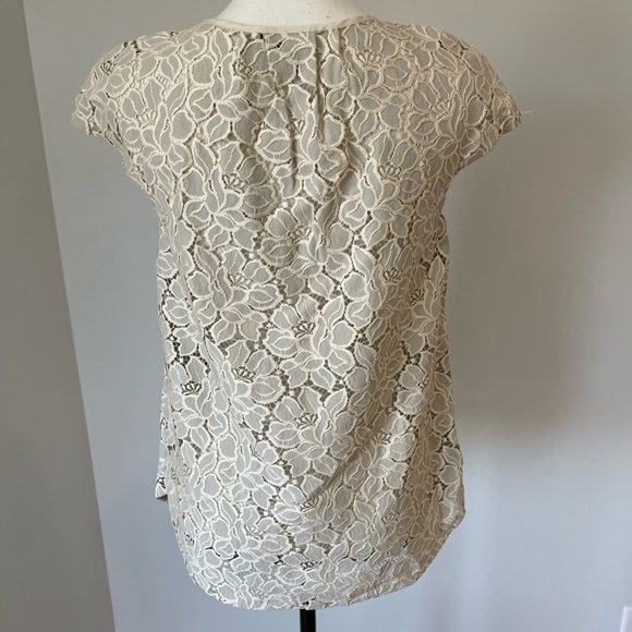 J.Crew 2 Tall sleeveless top  adorable lace like design - Picture 4 of 17